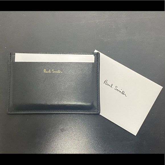 NWT: Paul Smith Leather Black/Multicolour Card Holder (no box) - Picture 2 of 6